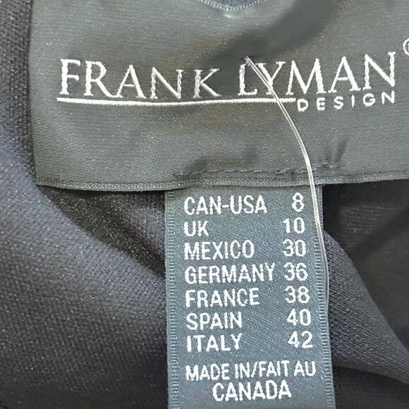 Frank Lyman Design Animal Print Dress - Long Sleeve Midi - Sixe 8 - Picture 7 of 16